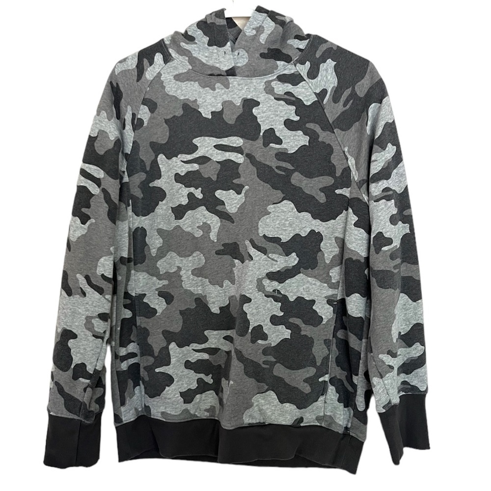 All in motion gray camouflage hooded pullover sweatshirt hoodie